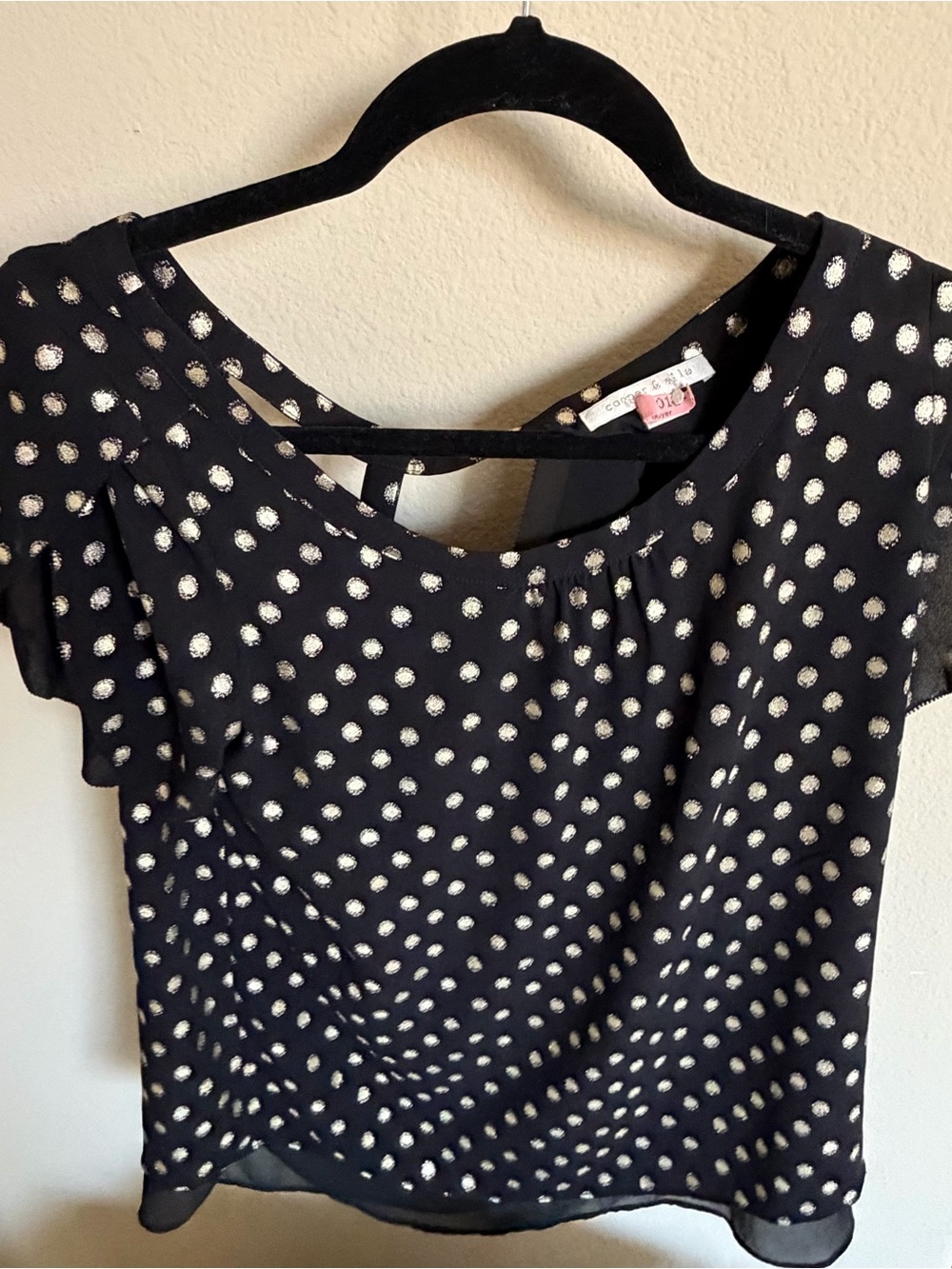 Chic Cooper & Ella Black Blouse  Size small